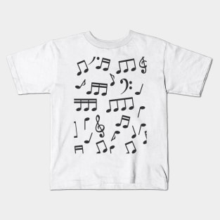 Musical Notes Pattern Illustration Kids T-Shirt